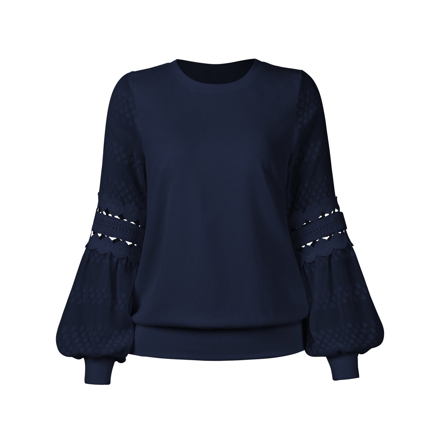 Women's Fashion Long Sleeve Round Neck Pullover Top