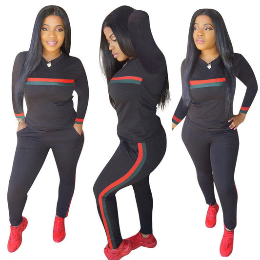 2 Set Piece Set Woman Tops Sweatshirt Long Pants