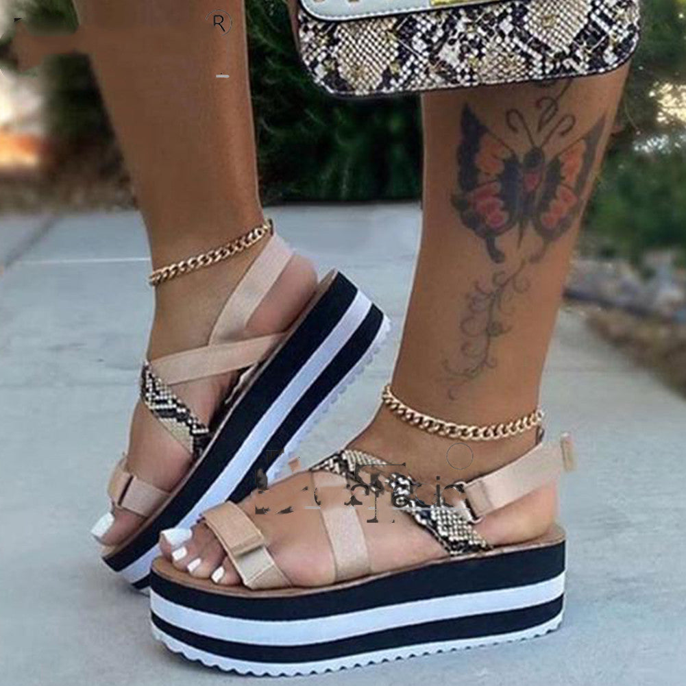 Thick soled sandals