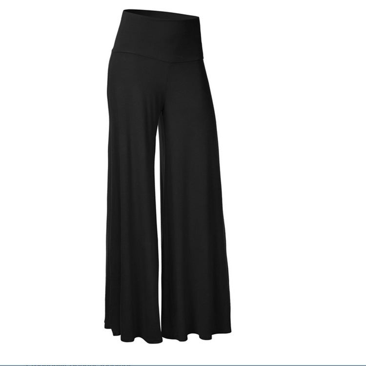 Ladies Pants  Trade New Solid Color Wide-Leg Trousers