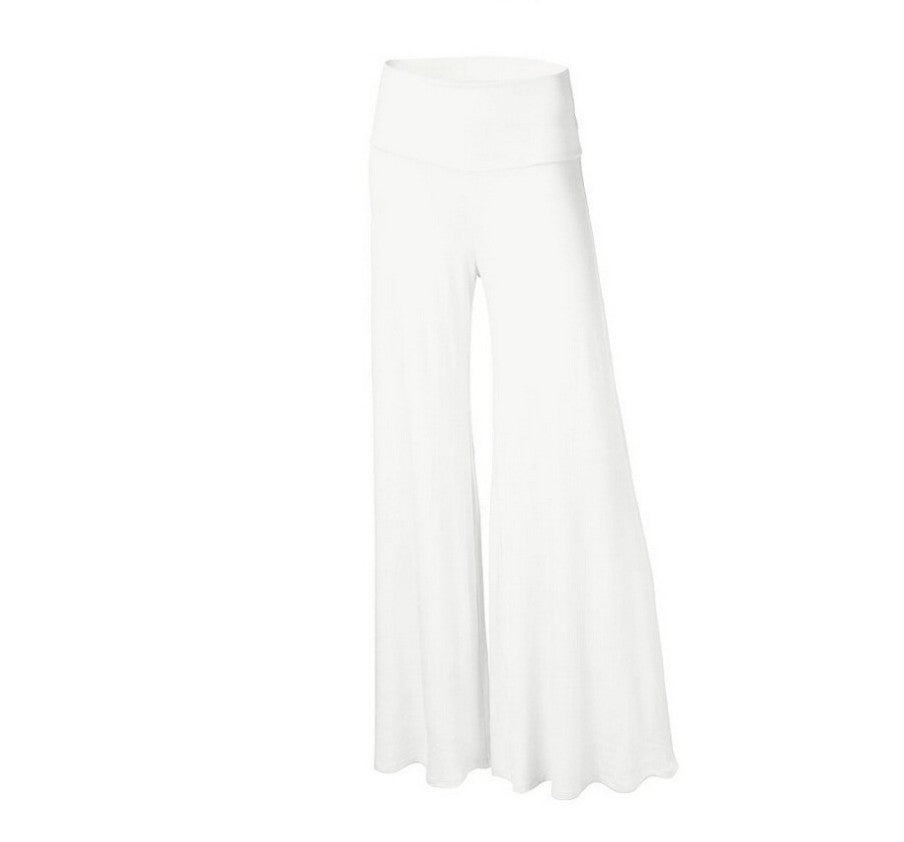 Ladies Pants  Trade New Solid Color Wide-Leg Trousers