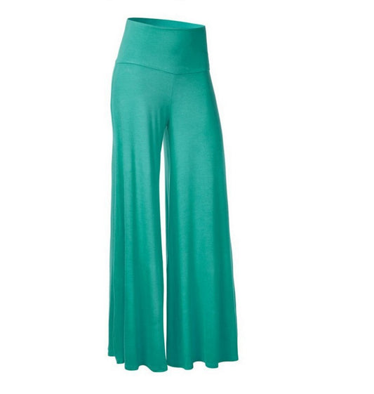 Ladies Pants  Trade New Solid Color Wide-Leg Trousers