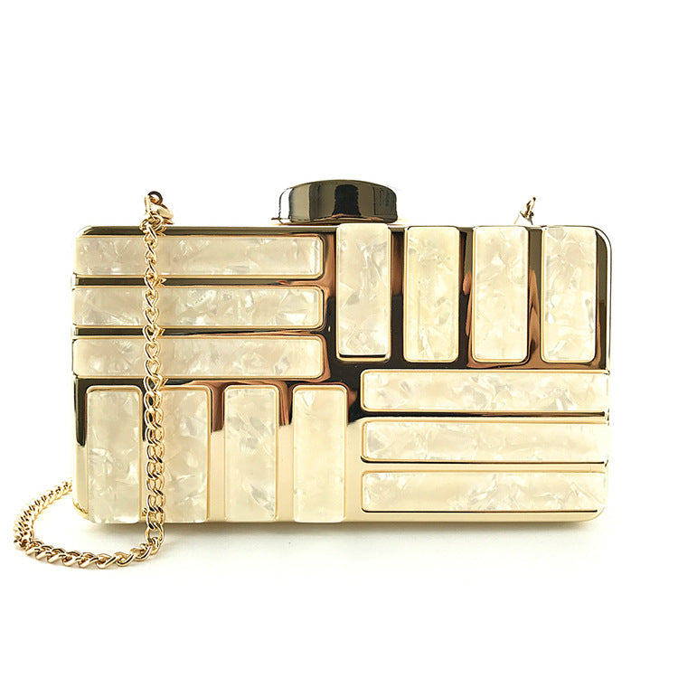 Gold Acrylic Clutch Bags For Women 2019 New Shoulder Bag Fashion