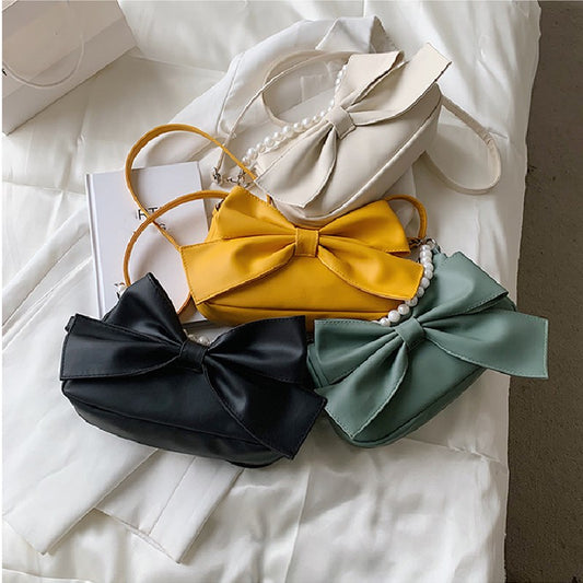 Fashion Design Women Canvas Shoulder Bags Kawaii Girls Bowknot Crossbody Bags