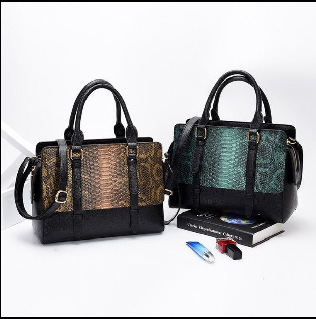 New female bag snake-print handbag large-capacity European and American style fan wear bag trend shoulder bag