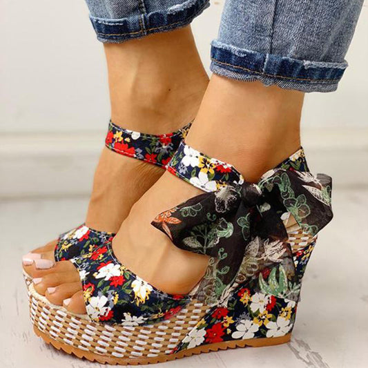 Bohemian high heel sandals