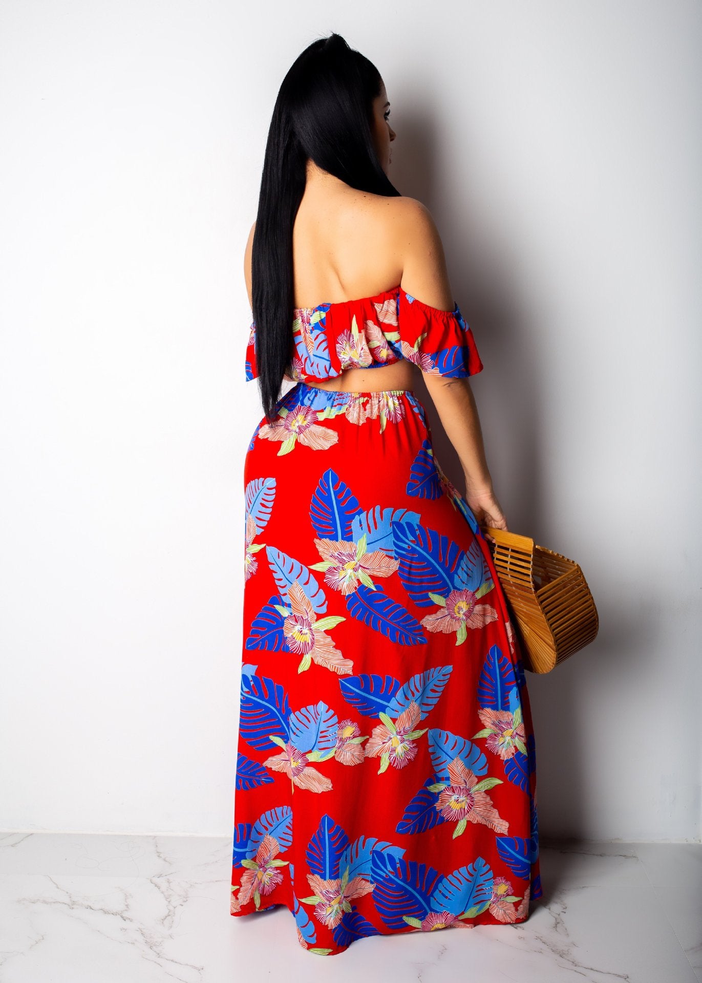 Two-piece printed skirt