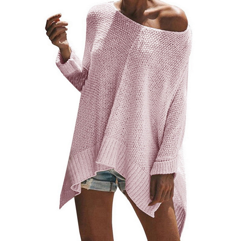 Autumn and winter strapless sweater women