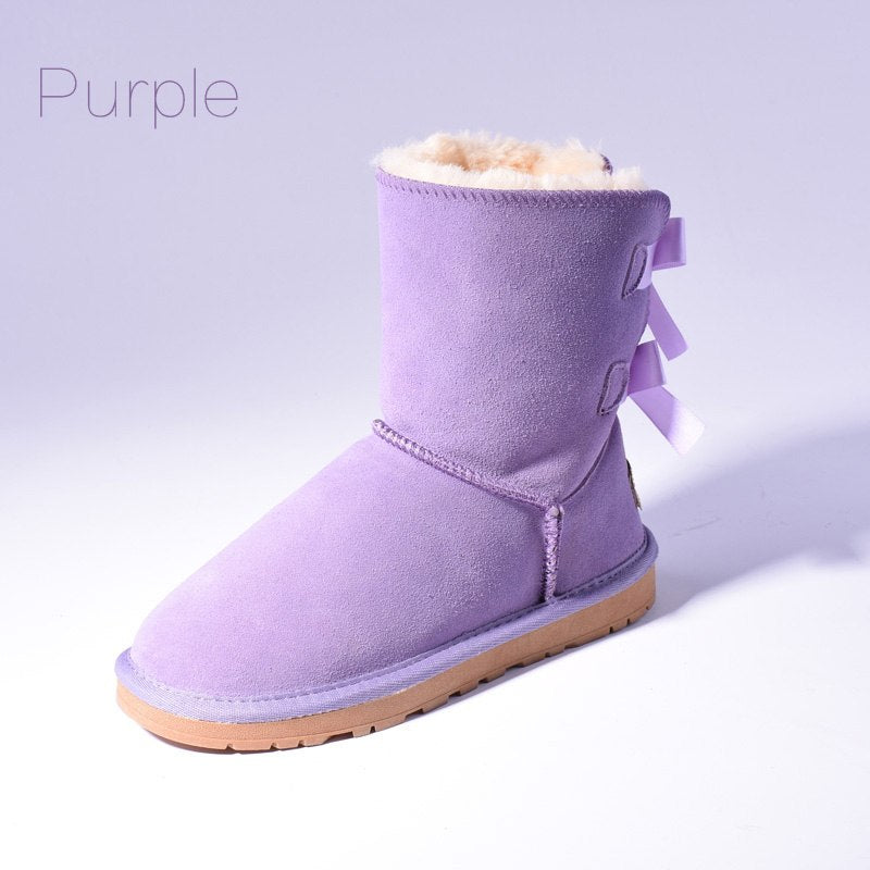 High Quality SALE Women Australia Snow Boots Warm Fur Baileys Bow Boots Women Winter Boots Snow Boots Big Size