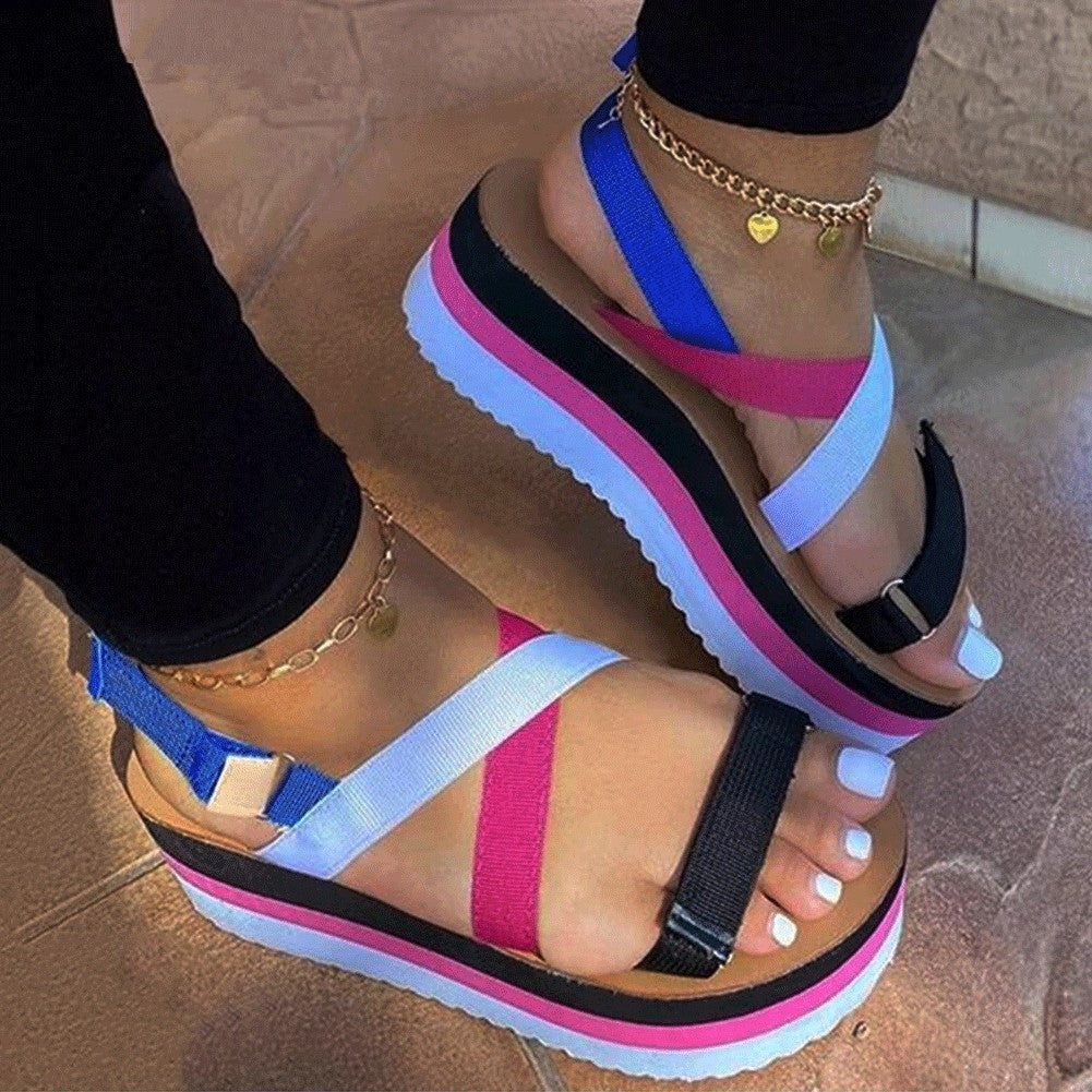 Platform color sandals