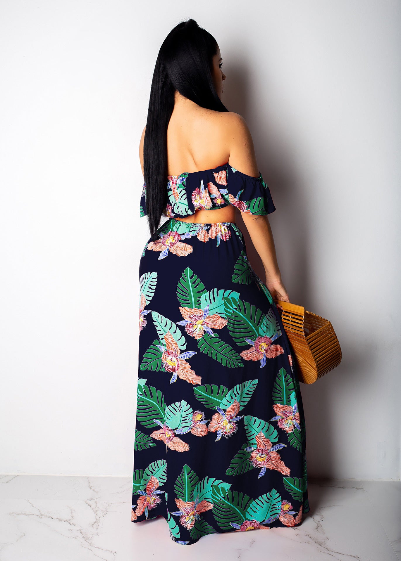 Two-piece printed skirt