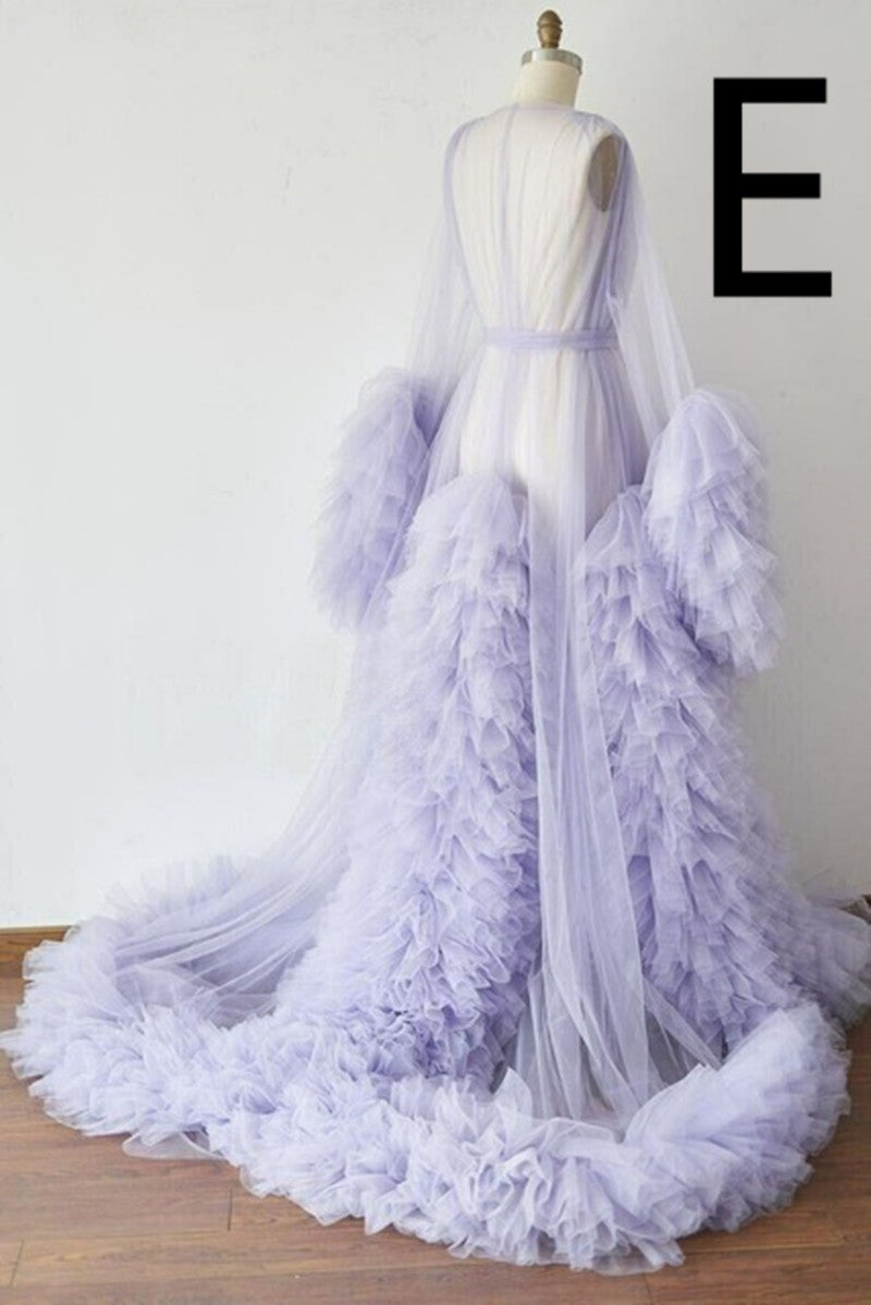 Long Tulle Robe For Pregnant Women