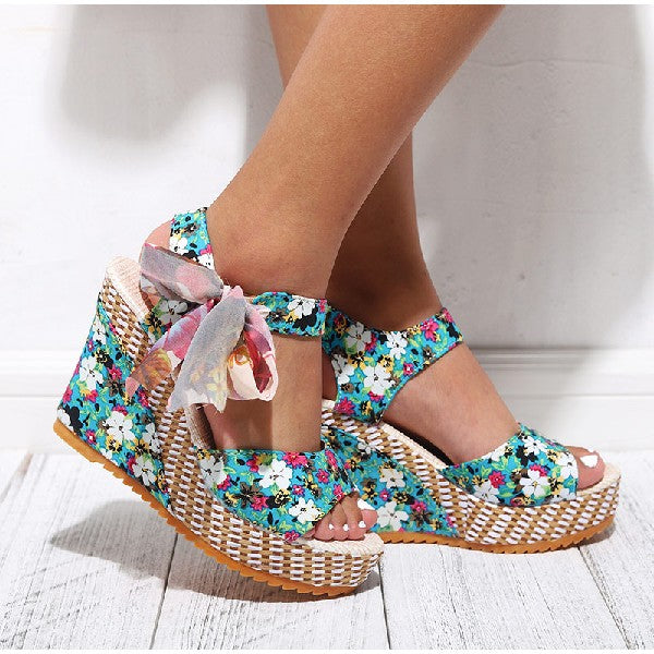 Bohemian high heel sandals