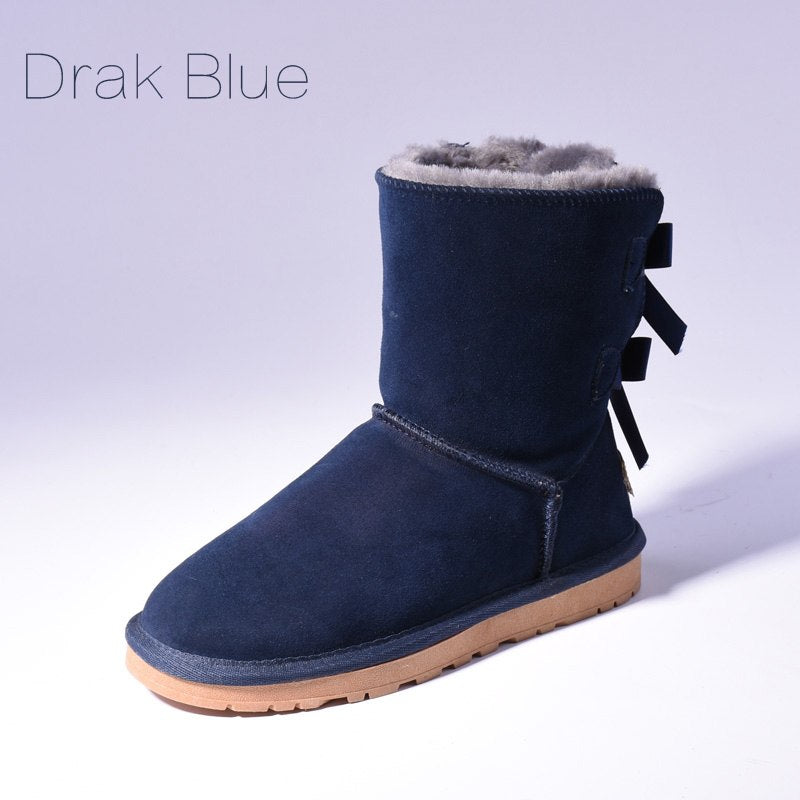 High Quality SALE Women Australia Snow Boots Warm Fur Baileys Bow Boots Women Winter Boots Snow Boots Big Size