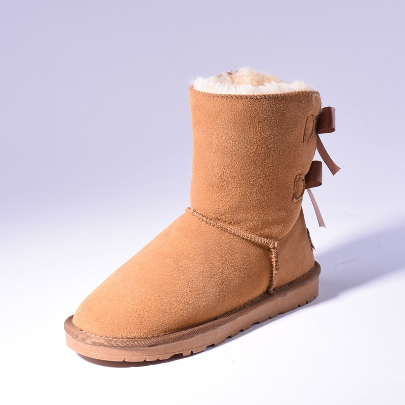 High Quality SALE Women Australia Snow Boots Warm Fur Baileys Bow Boots Women Winter Boots Snow Boots Big Size