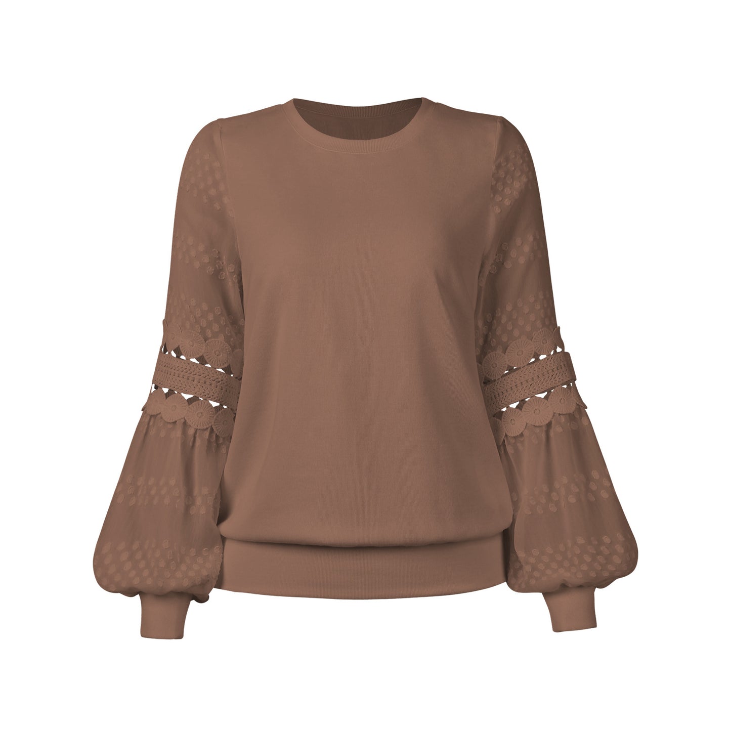 Women's Fashion Long Sleeve Round Neck Pullover Top