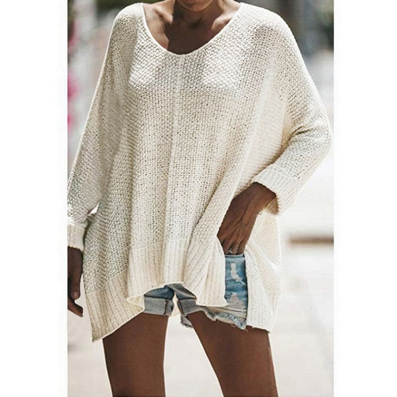 Autumn and winter strapless sweater women