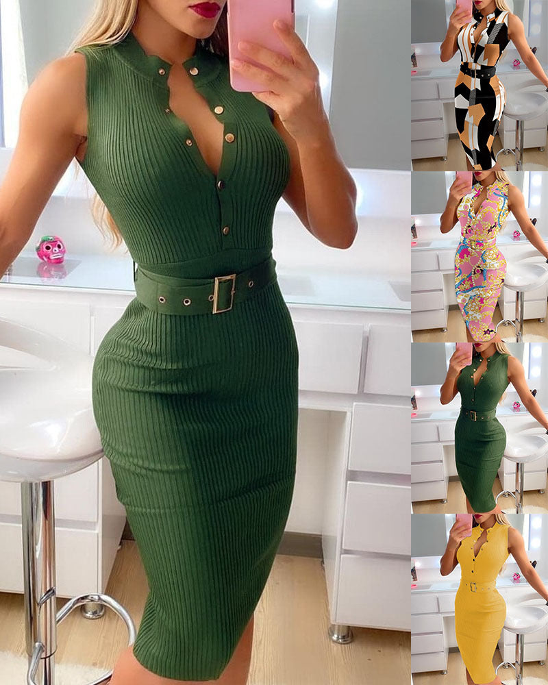 Sexy Fashion Button Dress For Women