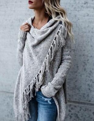 Sweater Medium Length Fashionable Tassel Women