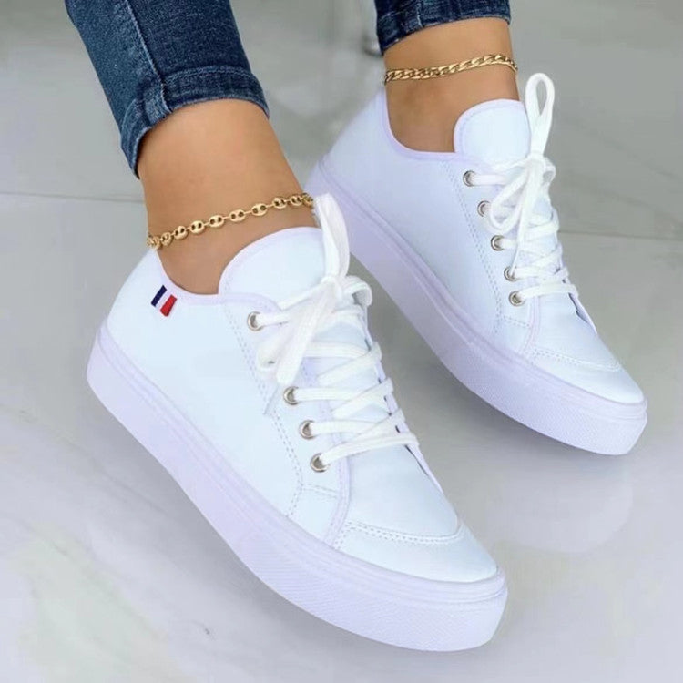 Lace-up Flats Slip On Sneakers Walking Shoes