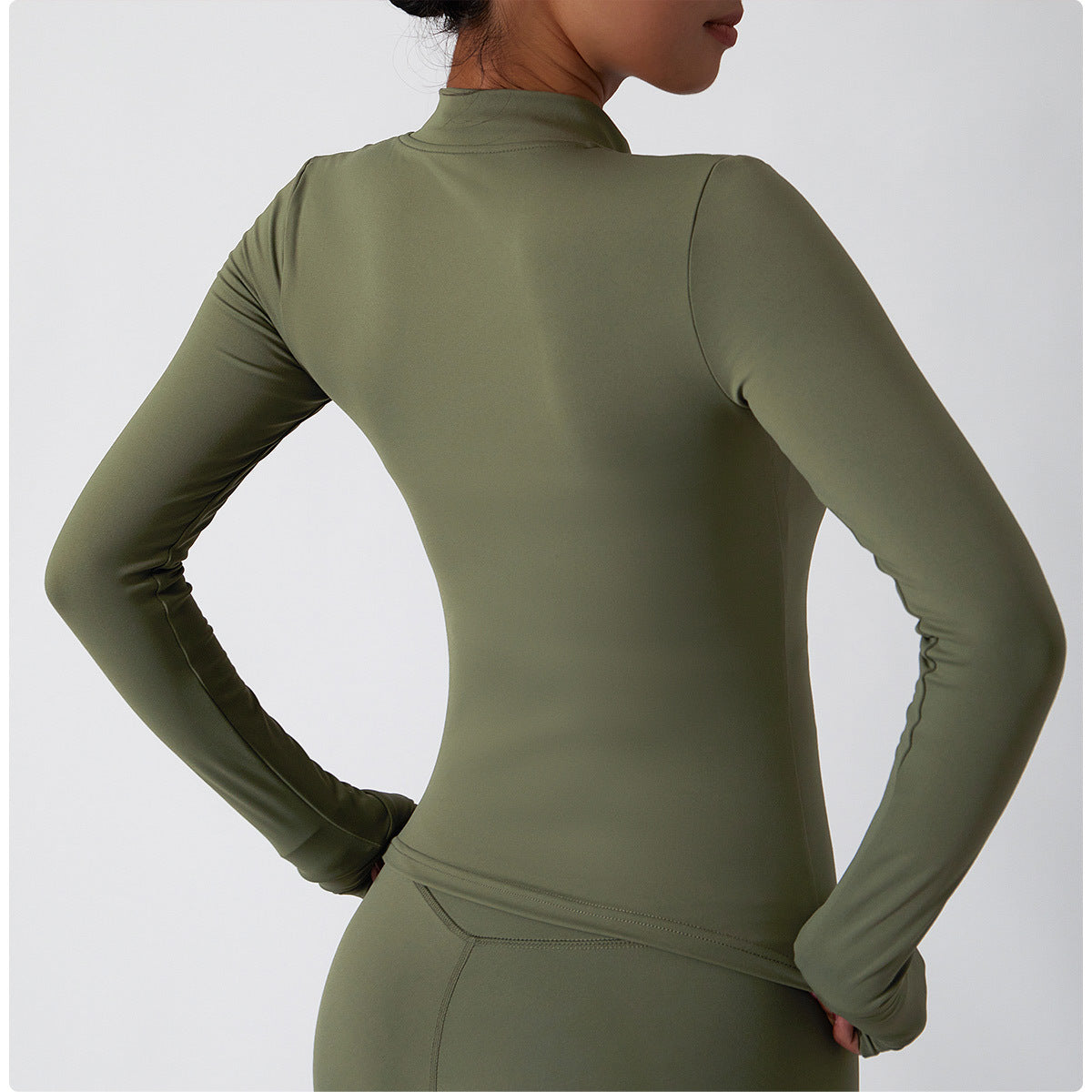 Breathable And Quick-drying Long-sleeved Yoga Clothes Women's Nude Fitness