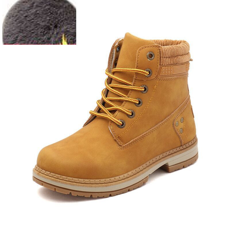 Women's British Style High Top Plus Size Cotton Martin Boots