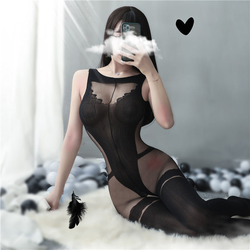 Sexy Lingerie Stockings Bodysuit Torn Temptation Transparent